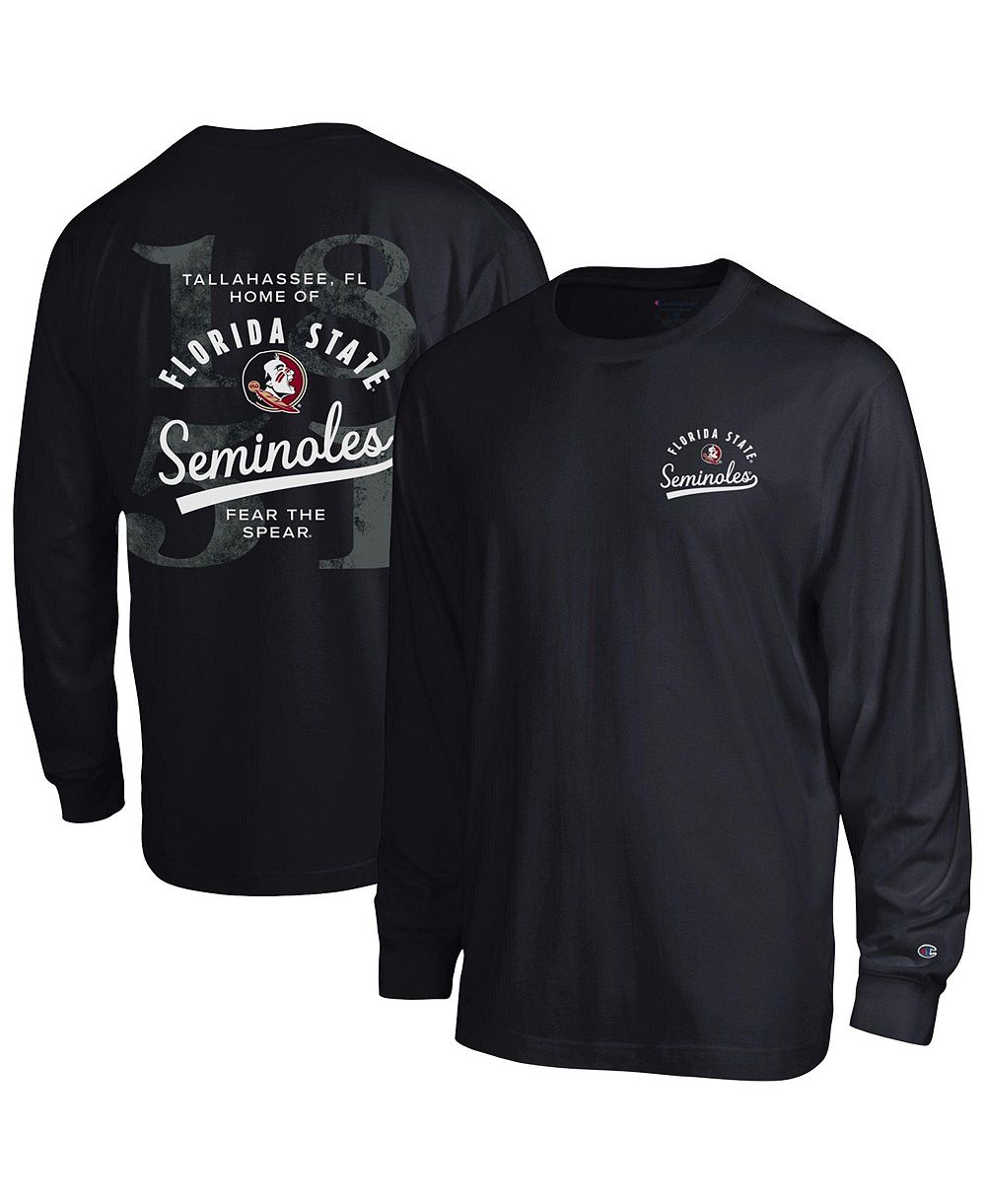 Мужская футболка Champion Black Florida State Seminoles Laminated All-Star Long sleeves