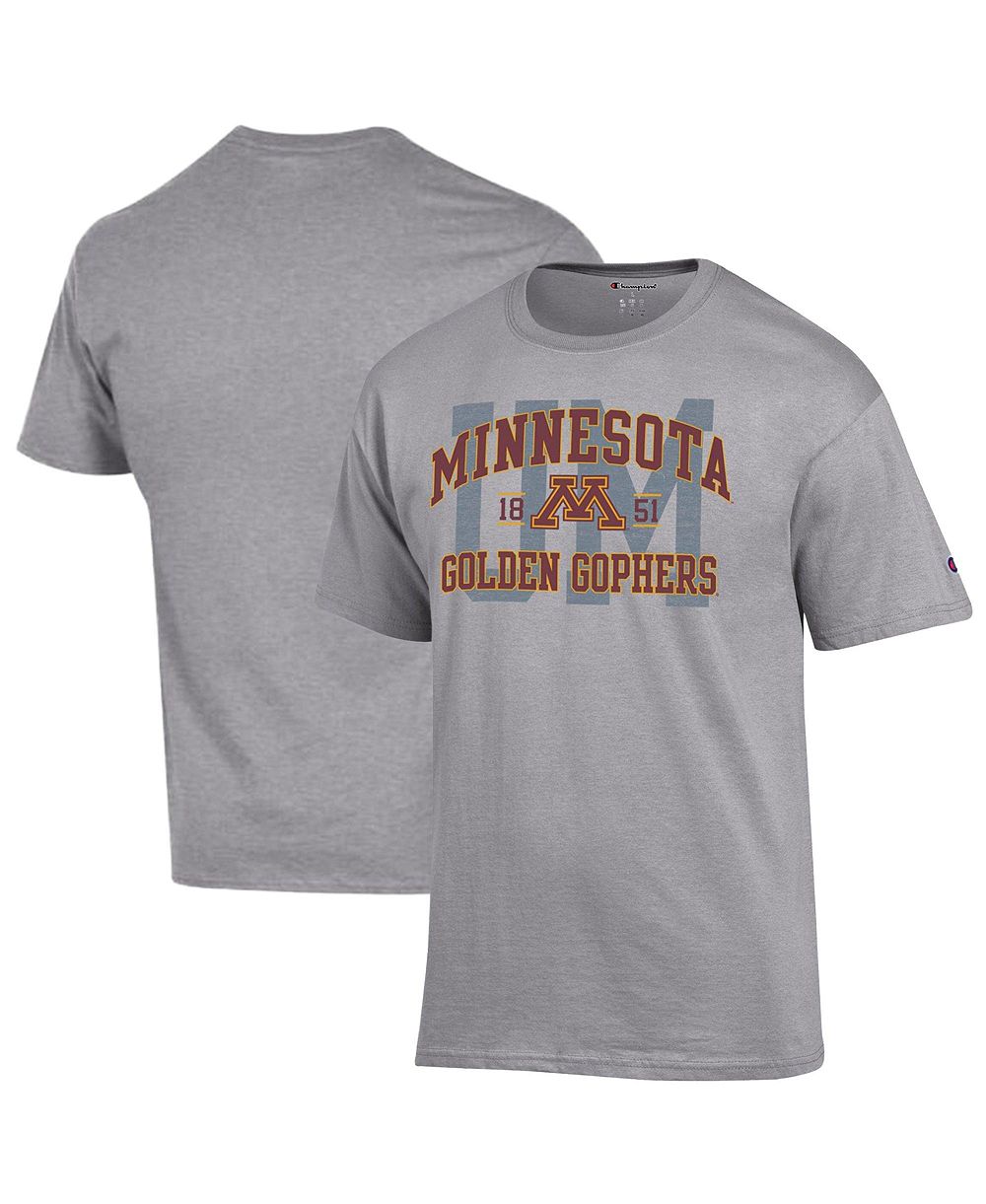 Мужская футболка Champion Minnesota Golden Gophers Varsity серая меланж