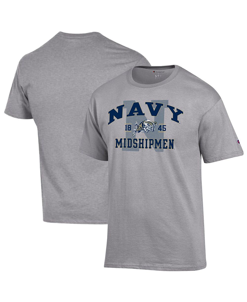 Мужская футболка Champion Navy Midshipmen Varsity Heather Gray