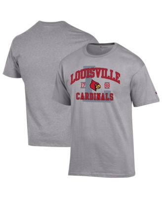 Мужская футболка Champion Varsity Heather Gray Louisville Cardinals