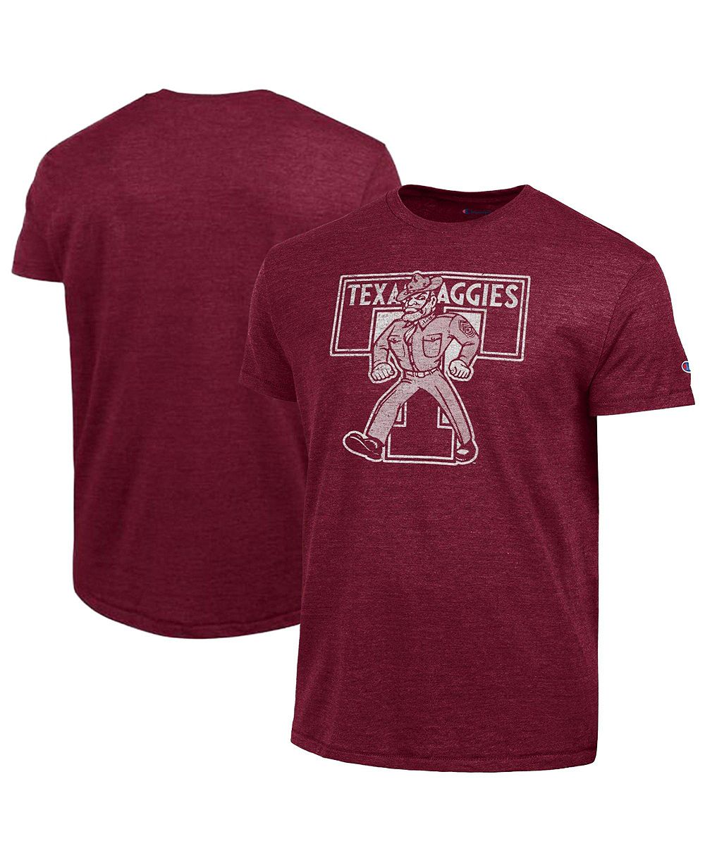 Мужская футболка Champion Maroon Texas A&M Aggies Vintage Triumph Tri-Blend