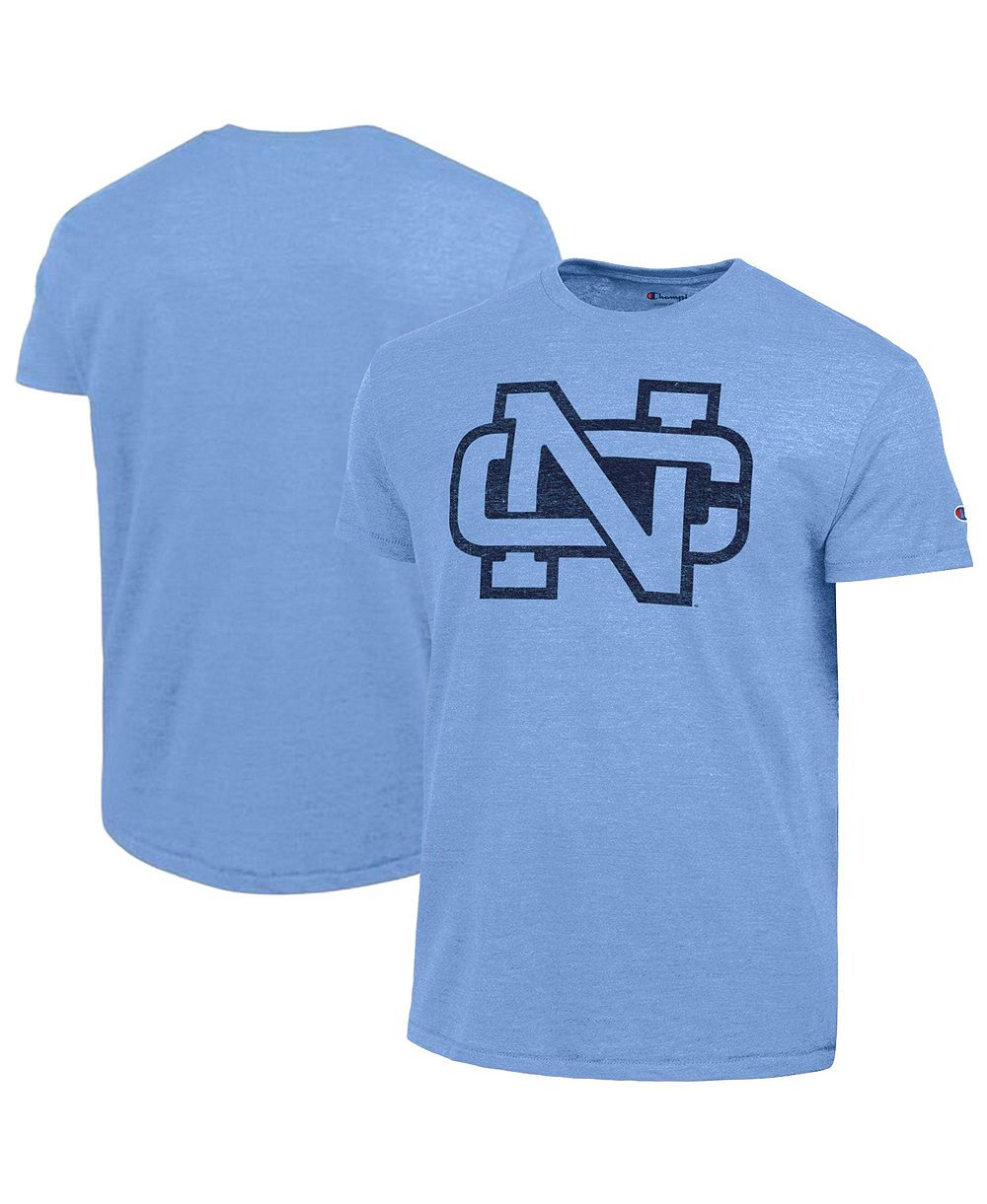 Мужская голубая футболка Champion North Carolina Tar Heels Vintage Triumph Tri-Blend