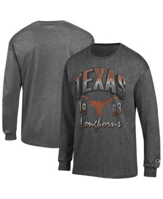 Champion Men's Heather Charcoal Texas Longhorns Bold Long-Sleeve T-Shirt