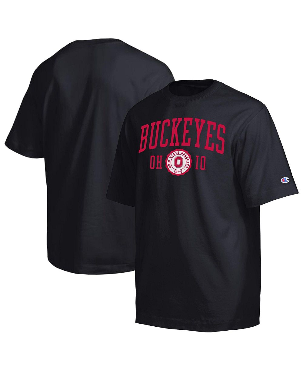 Мужская футболка Champion Black Ohio State Buckeyes Established Tradition Heavyweight