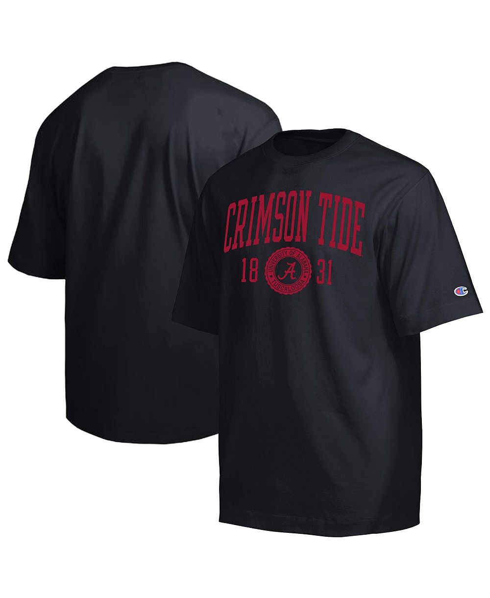 Мужская футболка Champion Black Alabama Crimson Tide Established Tradition Heavyweight