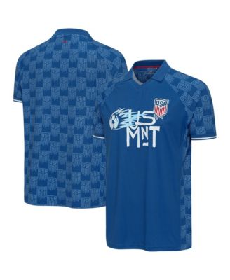 Мужская рубашка-поло Antigua Blue USMNT V-Neck
