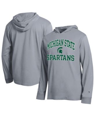 Мужская футболка Champion Heather Gray Michigan State Spartans High Motor All-Star Long sleeves Hooded