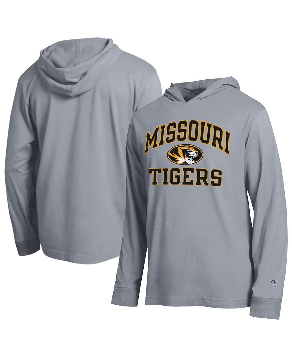 Мужская футболка Champion Missouri Tigers High Motor All-Star Long sleeves Hooded Heather Gray