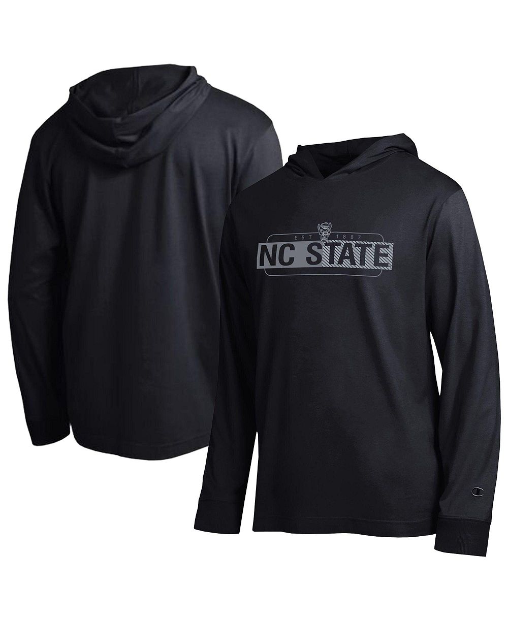 Мужская футболка Champion Black NC State Wolfpack Gradient All-Star Long sleeves Hooded