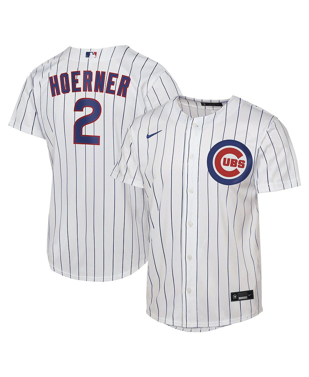 Мужская джерси Nike Nico Hoerner White Chicago Cubs Home Replica