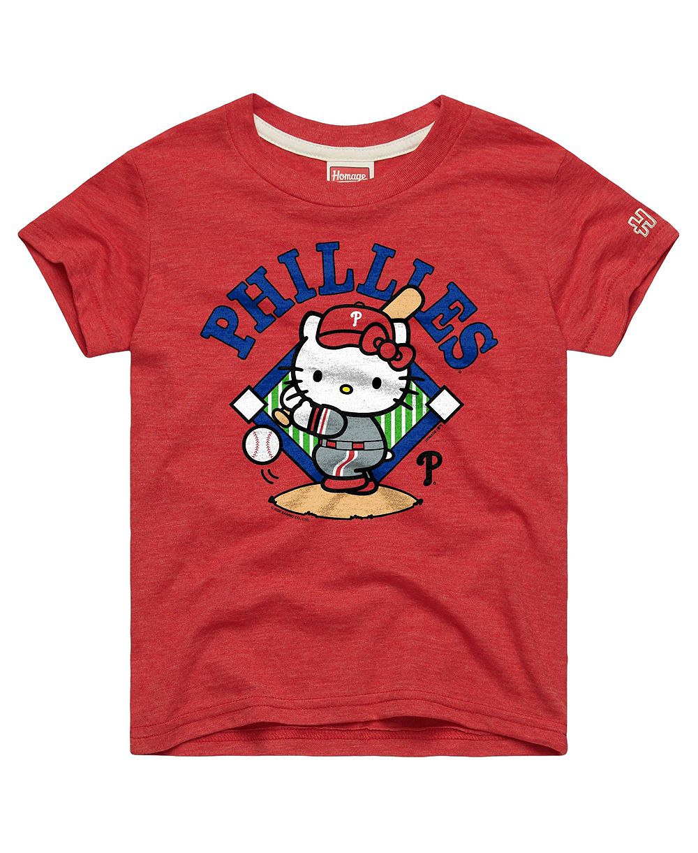Homage Детский красный футболк Hello Kitty x MLB Philadelphia Phillies