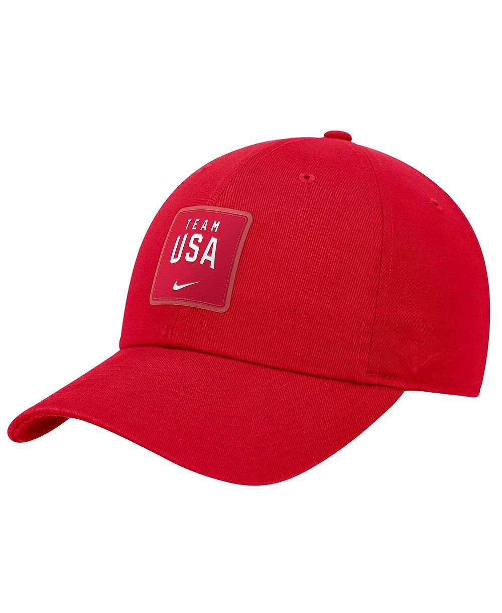 Nike мужская красная неструктурированная регулируемая кепка Team USA Club