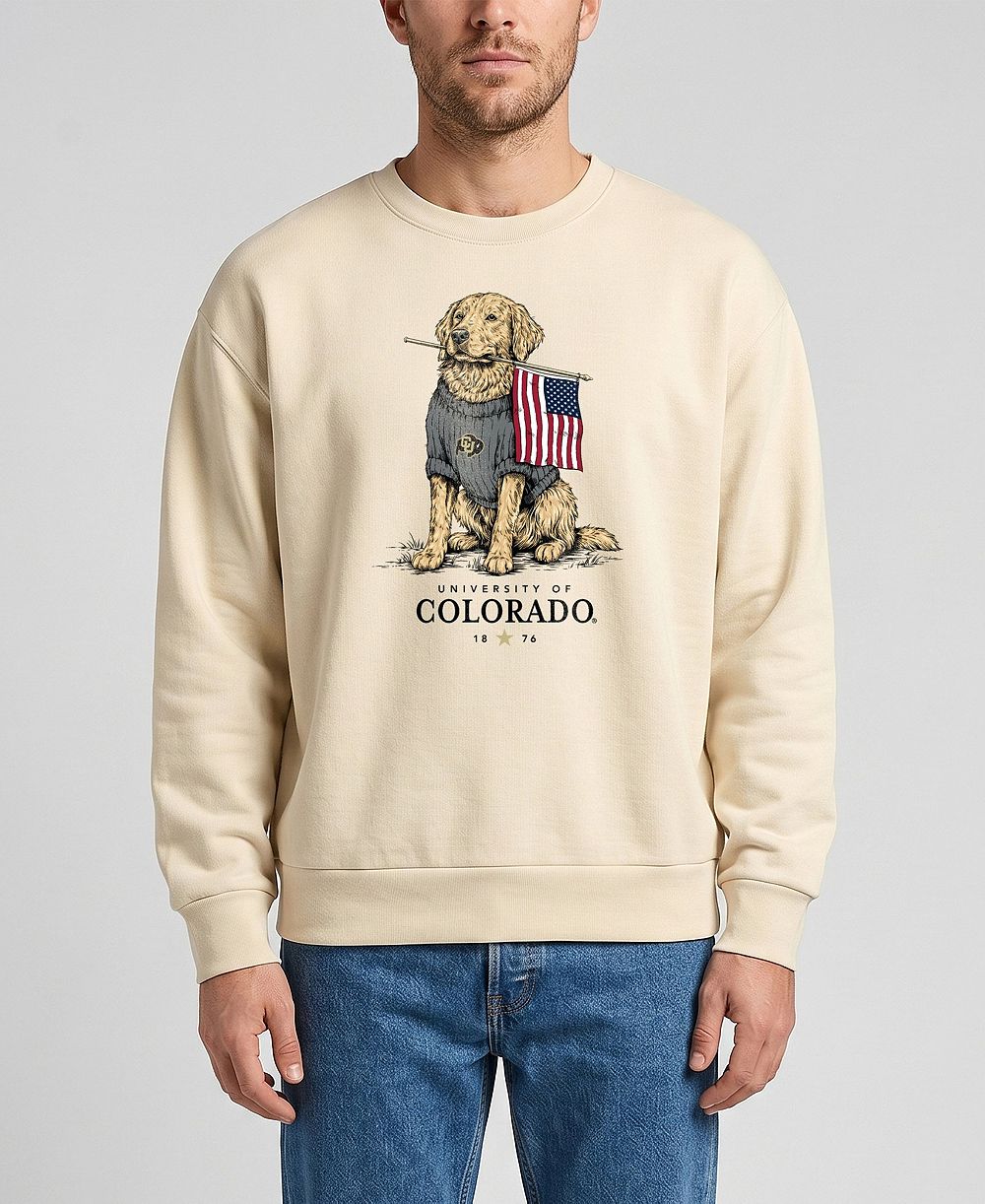 Мужской и женский свитшот Uscape Apparel Cream Colorado Buffaloes Americana Good Boy Ribbed Premium