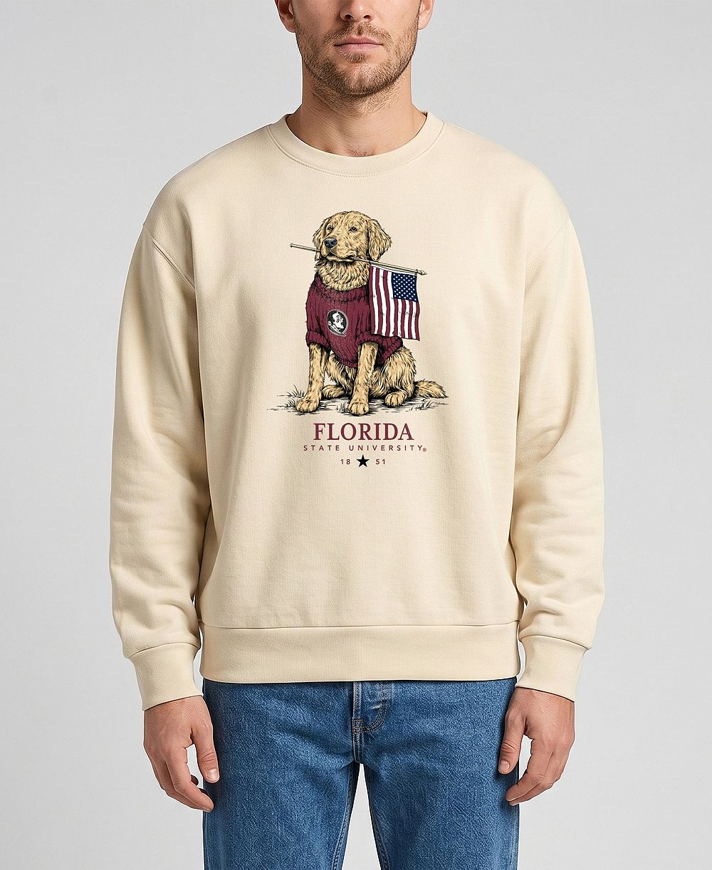 Мужской и женский премиум свитшот Uscape Apparel Florida State Seminoles Americana Good Boy Ribbed