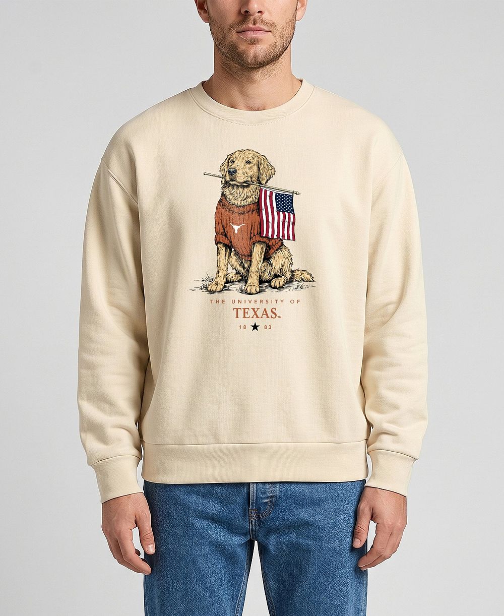 Свитшот Uscape Apparel Cream Texas Longhorns Americana Good Boy