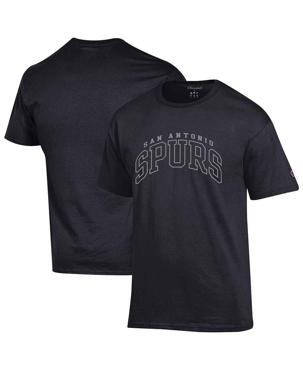 Мужская хлопковая футболка Champion Black San Antonio Spurs Jersey