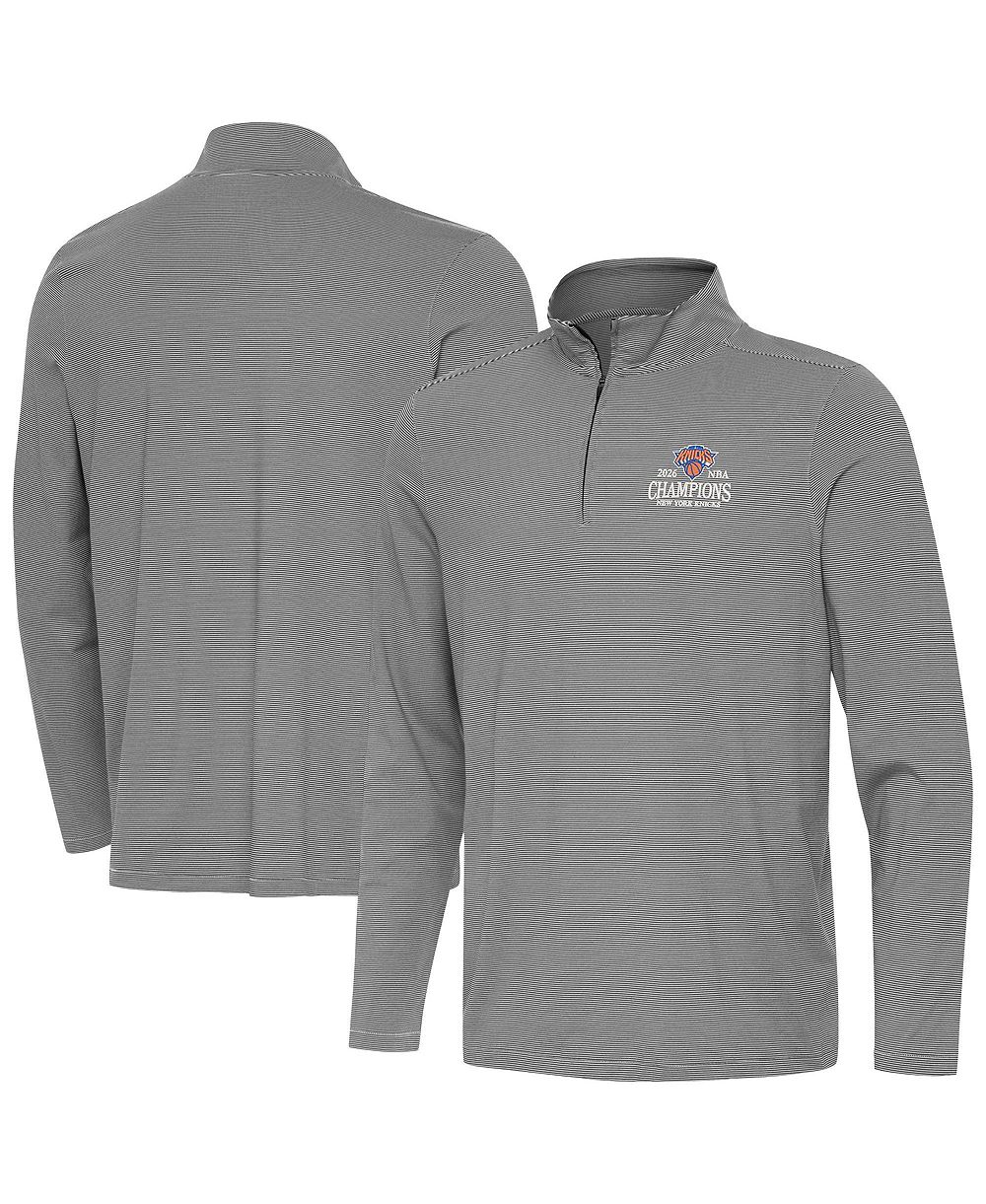 Antigua Мужской свитшот-пуловер Quarter-Zip New York Knicks 2026 NBA Finals Champions Black