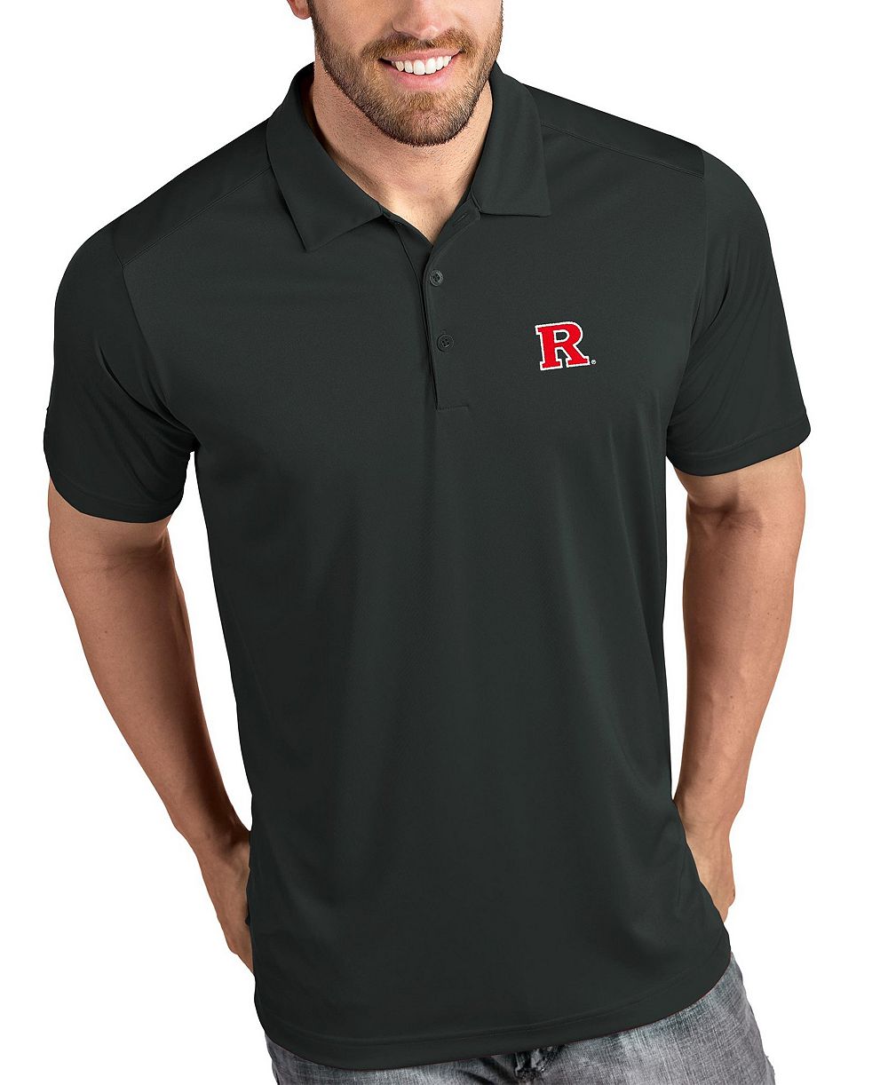 Antigua Мужская темно-серая рубашка поло Rutgers Scarlet Knights Tribute