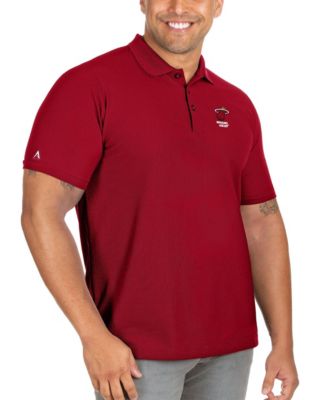 Antigua Men's Red Miami Heat Big & Tall Legacy Pique Polo Shirt