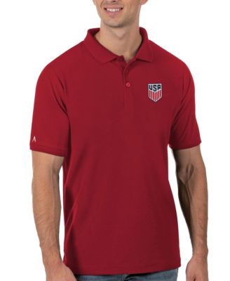 Antigua Мужская красная рубашка поло Pique Legacy USMNT