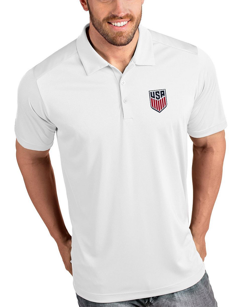 Antigua Men's White USMNT Tribute Polo Shirt