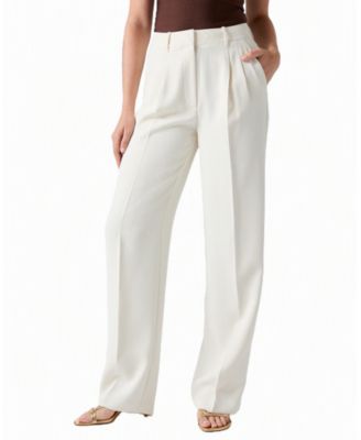 GUESS Women's Theoline Perfect Pant Wide-Leg High-Rise Pants