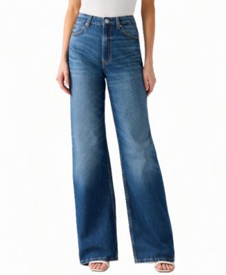 GUESS Women's High-Rise Wide-Leg Jeans