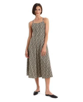 Pact Women's Floral-Print Fit & Flare Midi Dress