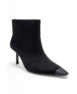 Black suede faux leather