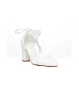 Prologue Shoes Women's Elisa Block Heel Bridal Pump