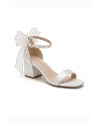 Женские свадебные босоножки Forever and Always Shoes Floraya Bow Block Heel