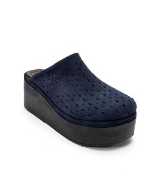 Navy suede