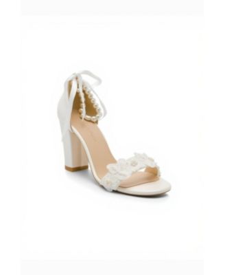 Forever and Always Shoes Женские Elvian цветочные свадебные сандалии на устойчивом каблуке