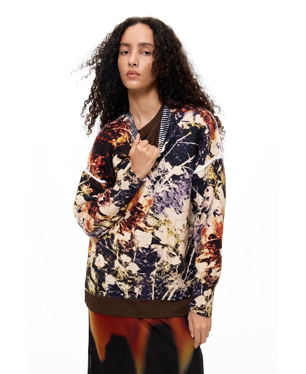 Desigual женский свитер с жаккардовым принтом