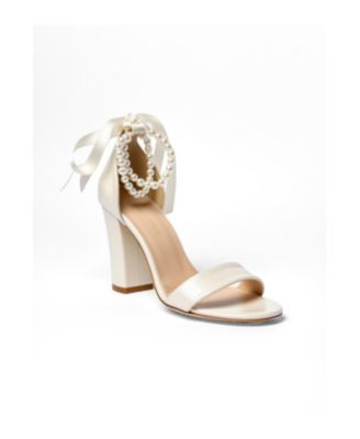 Forever and Always Shoes Женские сандалии Caelis Pearl с ремешком на лодыжке и устойчивым каблуком