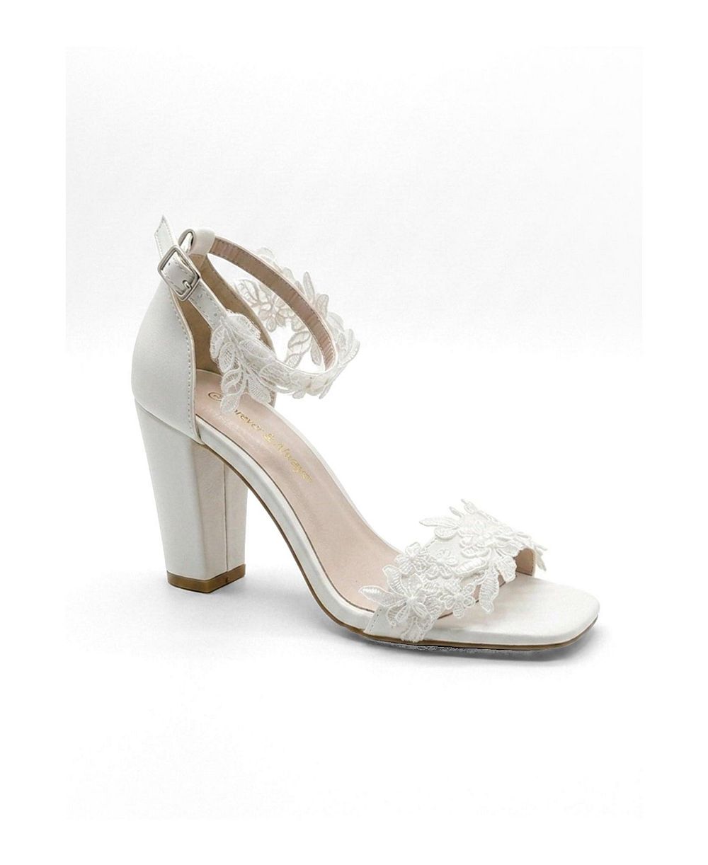 Женские свадебные сандалии Forever and Always Shoes Selia Block Heel