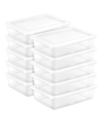 Контейнер для хранения Sterilite 28 Qt, Пластиковый Stackable Home Organizer, 10 Pack