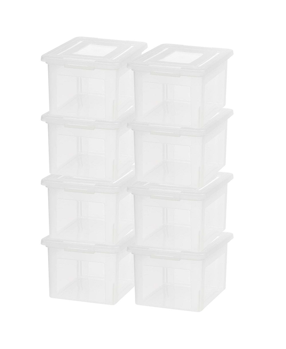 Набор пластиковых коробок для хранения IRIS USA 8 Pack с крышками, Letter/Legal, 35 Qt