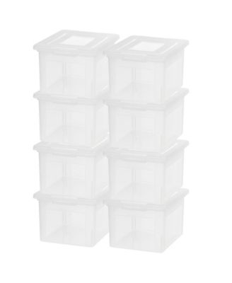 Набор пластиковых коробок для хранения IRIS USA 8 Pack с крышками, Letter/Legal, 35 Qt