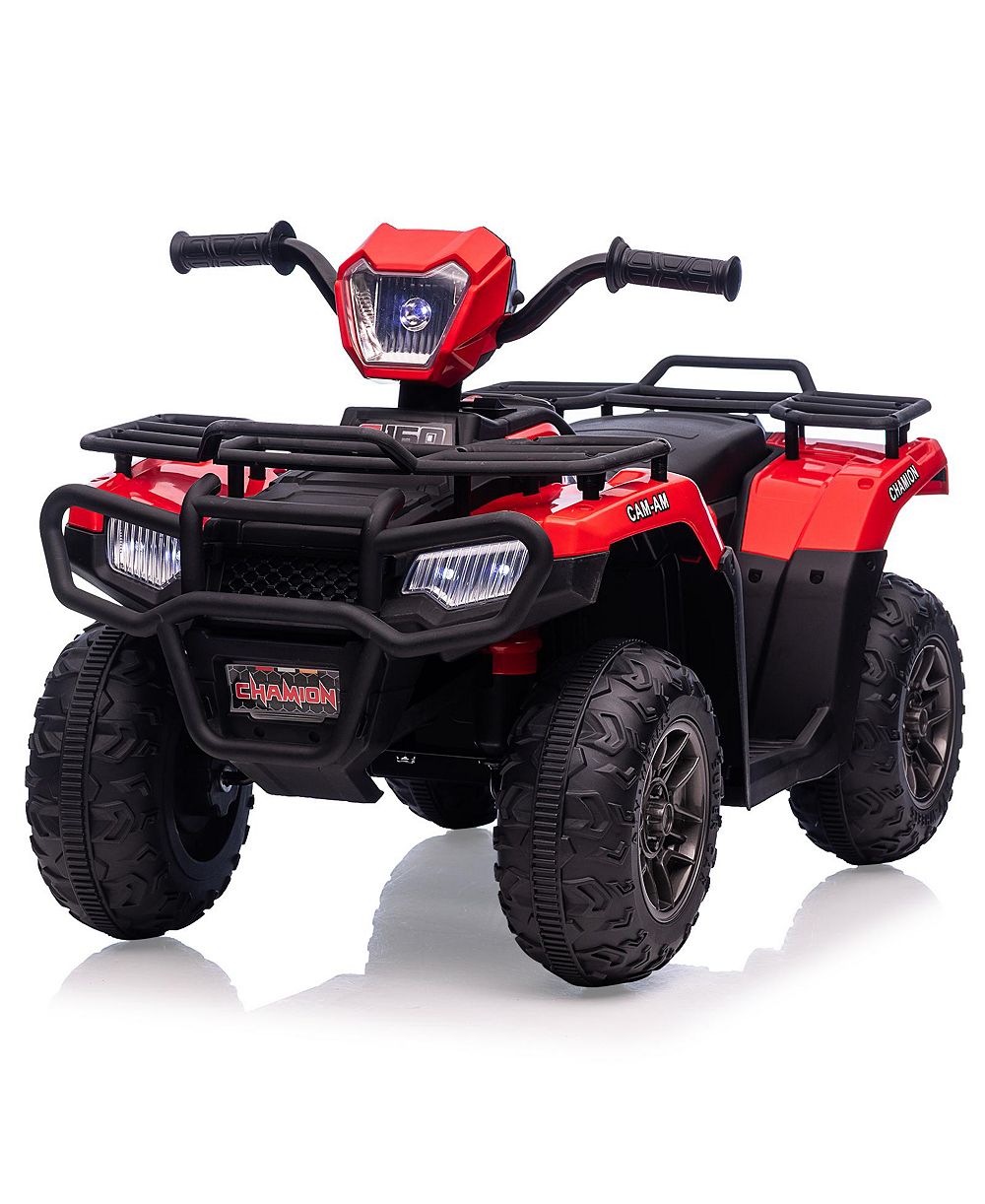 Детский внедорожник homfan 12V Ride On ATV, Dual Speed 1.5-2.2MPH, LED Lights, Audio and USB, Battery Powered 4-Wheeler Outdoor Toy