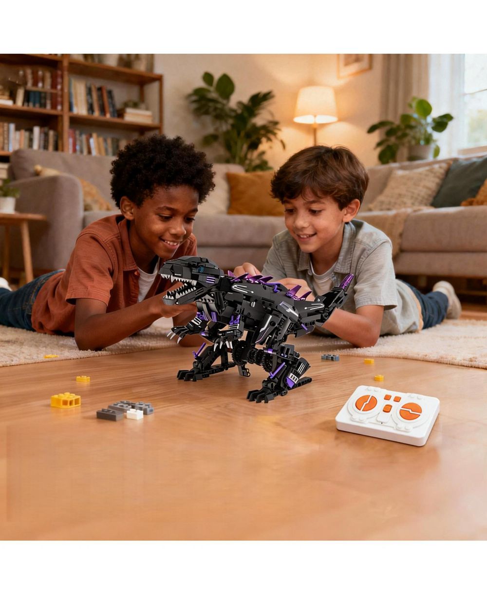 Детский набор строительных блоков homfan Dinosaurs 5-in-1 с дистанционным управлением, 6+
