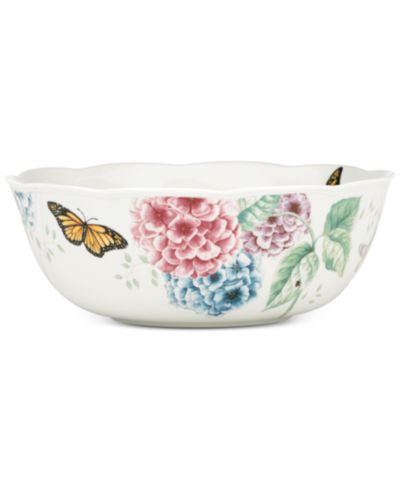 Lenox Butterfly Meadow Hydrangea Serving Bowl, 10"