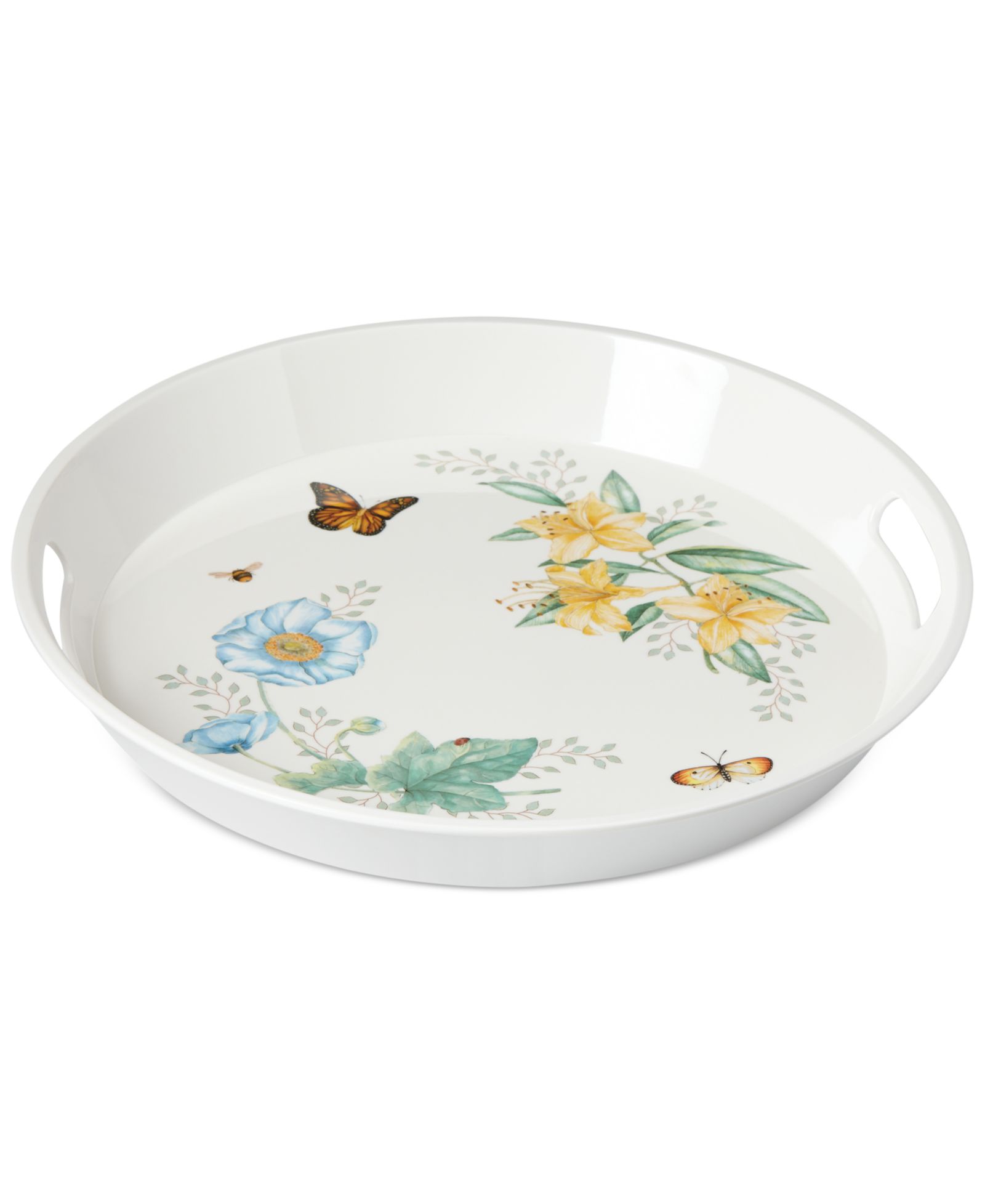 Lenox Butterfly Meadow Melamine Large Handled Tray