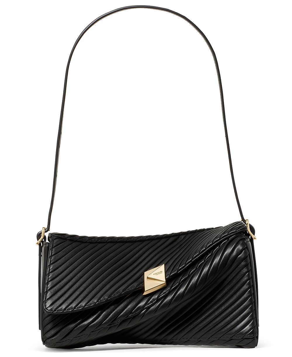 kate spade new york Deco Pleated Twisted Flap Small Shoulder Bag
