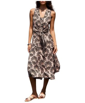 Mint Velvet Women's Floral-Print Square-Neck Midi Dress
