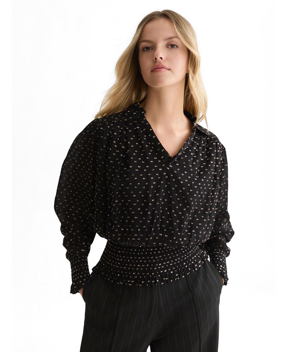 SCOTCH & SODA Женский топ с присбором и V-образным вырезом