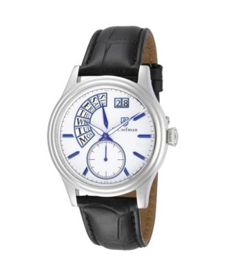Мужские часы Invicta S.Coifman SC0289 Heritage Chronograph, белый циферблат, кожаный ремешок, 45mm