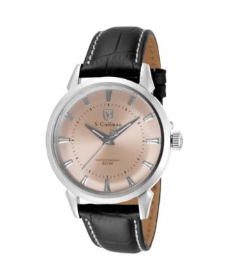 Invicta S.Coifman  Men's Heritage Quartz Dial Leather Strap Watch
