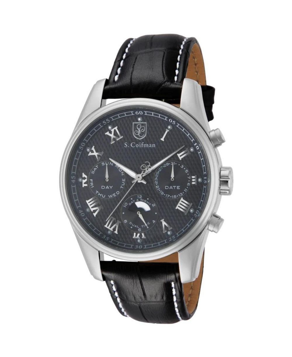 Invicta S.Coifman SC0154 Men's Heritage Chronograph Leather Strap Watch