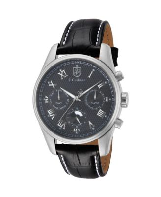 Invicta S.Coifman SC0154 Men's Heritage Chronograph Leather Strap Watch
